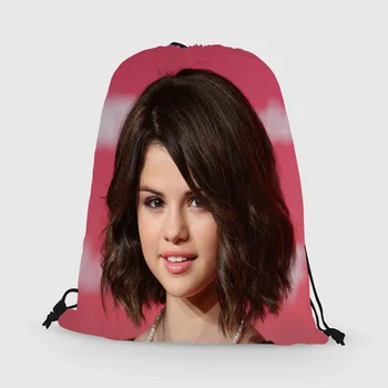 

Custom Selena Gomezs Drawstring Bag Daypack Kids Satchel Casual Backpack Teenager Storage Bag Women Men 31x40cm*181031-68