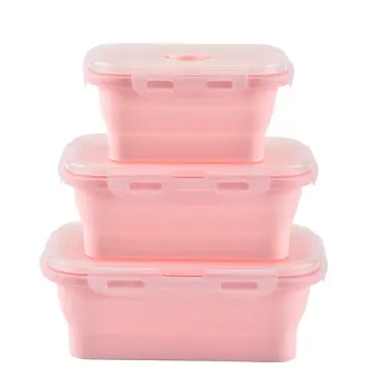 

Outdoor Environmental Protection Silicone Lunch Box Microwave Lunch Box Lunch Box Refrigerator Storage Box Sealed Crisper