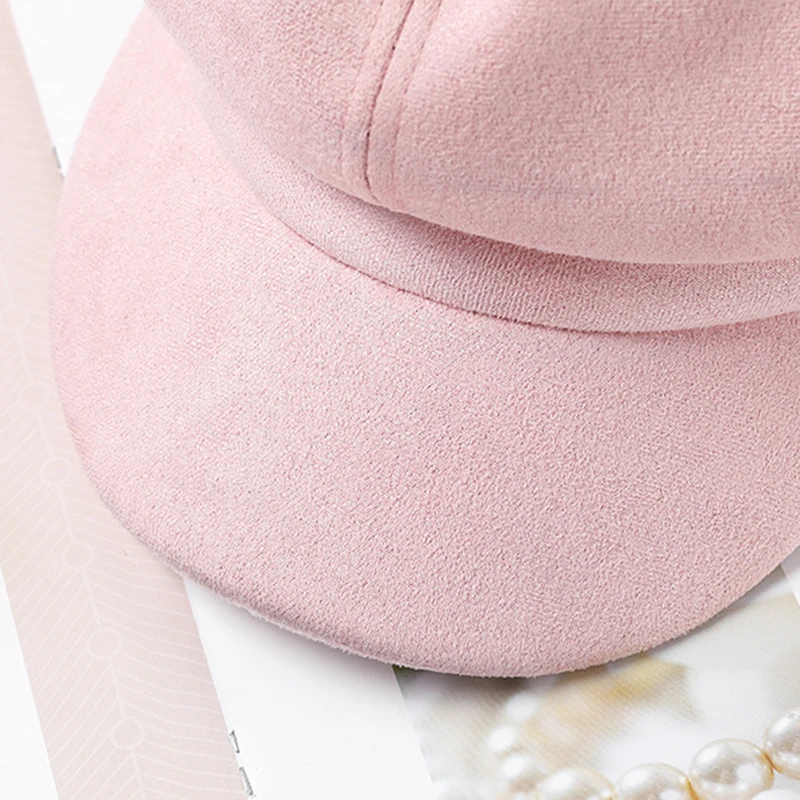 Модная фетровая Кепка Trilby для женщин, Осень-зима, уличная теплая восьмиугольная кепка, для отдыха, праздничного стиля, одноцветная женская шапка TG0090