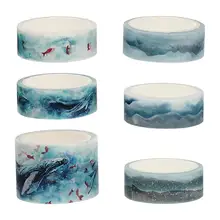 

6 Rolls of Exquisite Scrapbook Adhesive Tapes Chic Stationery Stickers