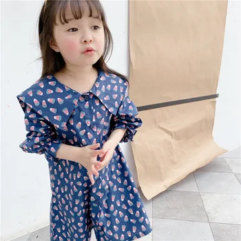 

WLG Girls Printed Dresses Kids Spring Summer Beige Blue Princess Dress Baby Girl Beautiful Party Clothes for 1-6 Years
