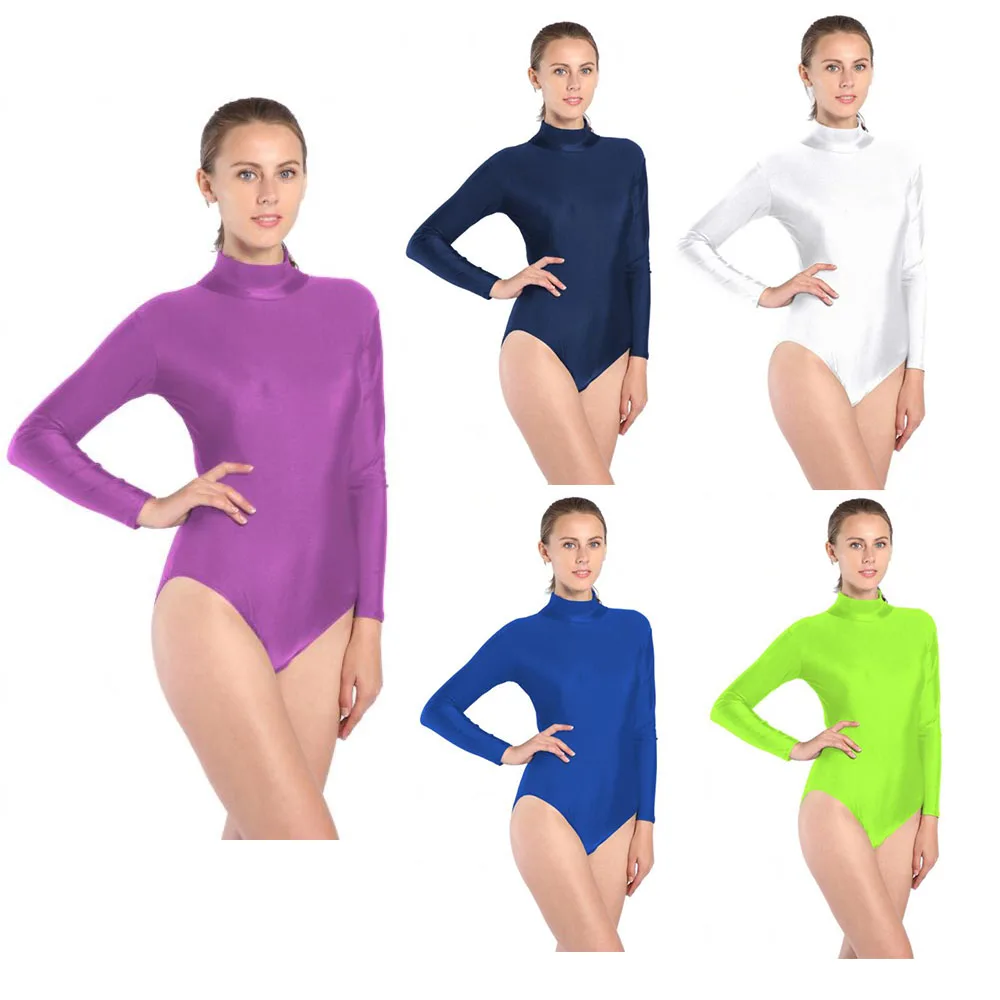 

Женское блестящее трико с длинным рукавом, 23 Цвета