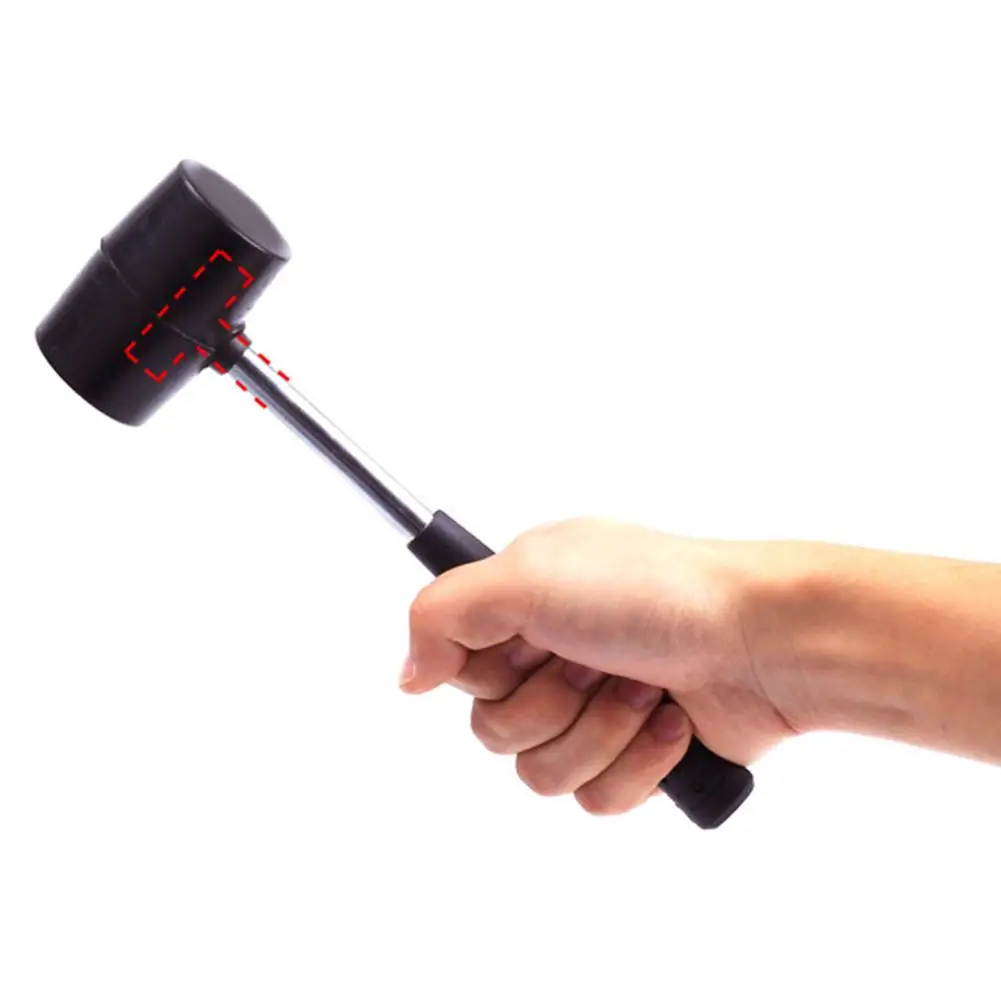 

Bicycle Repair Gadgets Black Rubber Hammer To Tapping Tile Hammer With Round Head Non-slip Handle DIY Cycling Hand Repair Tools