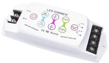 

Touch panel button DC5V-DC24V LED color temperature controller 2 channel led dimmer