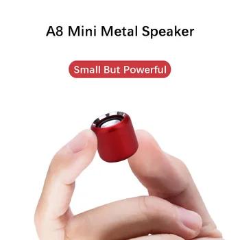 

A8 Mini Wireless Bluetooth Speaker Portable Touch Screen Stereo Subwoofer MP3 Player with Microphone TF Card Slot AUX-in