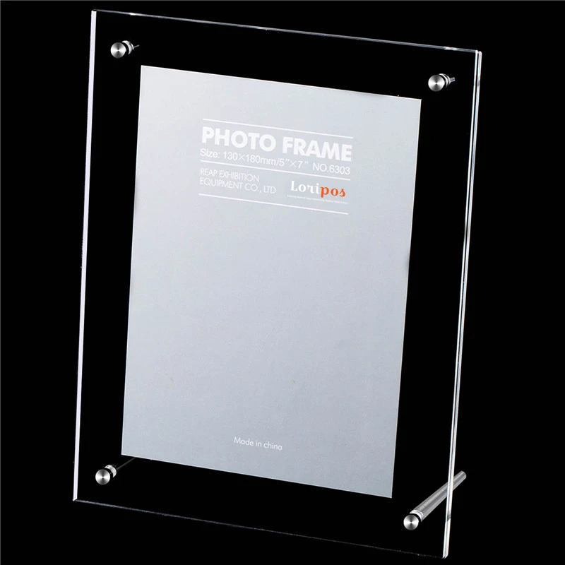 

Clear Acrylic sign wedding label holder table top Magnetic Photo Label Frame