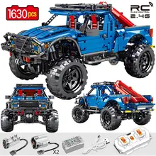 1630 adet 2.4G uzaktan kumanda araba modeli yapı taşları teknik şehir RC/olmayan RC araba kamyon Pickup tuğla oyuncaklar Boys için