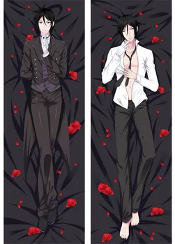 

Anime Fans Pillow Case Black Butler Sebastian Michaelis Sexy pillow Cover Case Otaku Peach skin 2 Way Hugging Body pillowcase