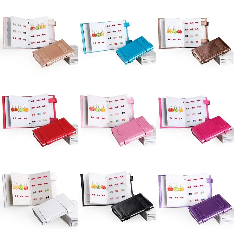 

Fashion Display Holder Women Stud Earrings Creative Jewelry Storage Box Book Style Jewellery Showing Stand
