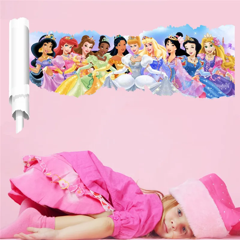 Snow White Cinderella Belle Aurora Princess 3D Window Wall Stickers Kids Room Home Deocr Cartoon Mural PVC Anime Wall Art Decals Snow White Cinderella Belle Aurora Princess 3D Window Wall Stickers Kids Room Home Deocr Cartoon Mural PVC Anime Wall Art Decals
