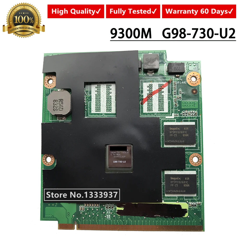 9300MGS 9300M GS G98-730-U2 DDR3 512MB видеокарта для ASUS M50V M50VS ноутбук vga карта