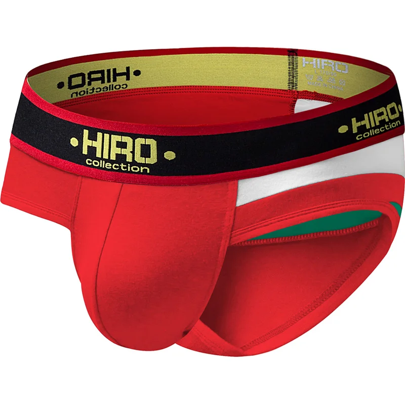 HIRO полосатые хлопковые сексуальные мужчин Undrewear трусы бикини чистый хлопок
