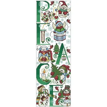 

Friendly Christmas Snowman Counted Cross Stitch 11CT 14CT 18CT DIY Cross Stitch Kit Embroidery Needlework Sets home decor