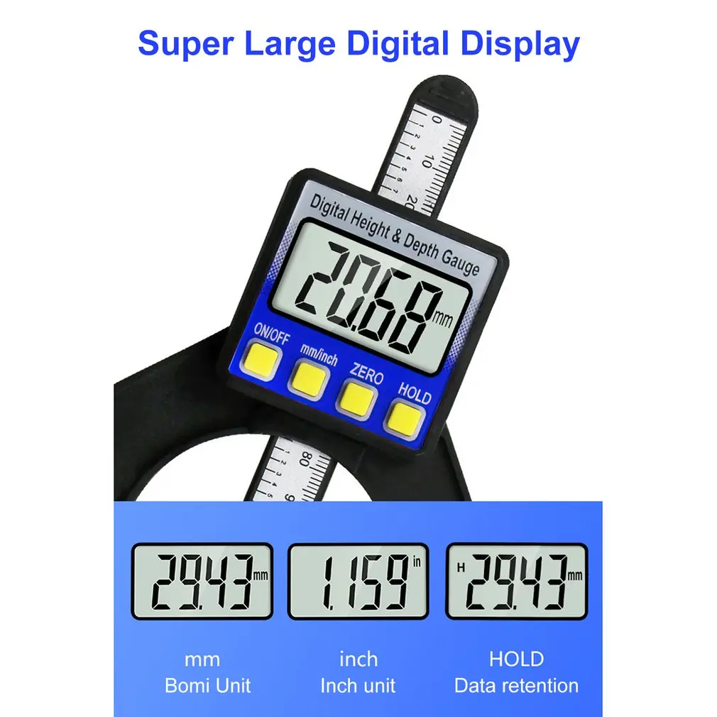 0-80 мм lcd Цифровой измеритель глубины деревообрабатывающие ...