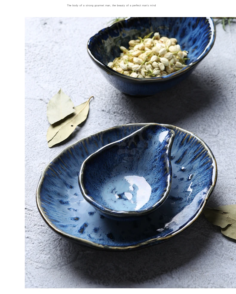 Creative ceramic dish abnormal disc service dish A dish irregular dish snack dish fruit dish ceramic fruit plate dinner plates