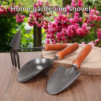 

Gardening Tools Hoe Shovel Flower Planting Arbitration Tool Home Garden Wooden Handle Small Shovel Small Hoe Tool #YL5