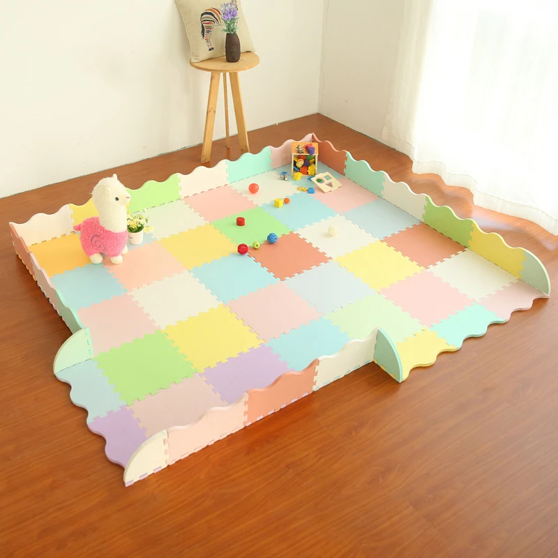 1.4cm Folding Baby Mats Jigsaw Puzzle Fence Infant Child Crawl Game Blanket Thick Joint Foam Floor Pad Climbing Mat for A Child
