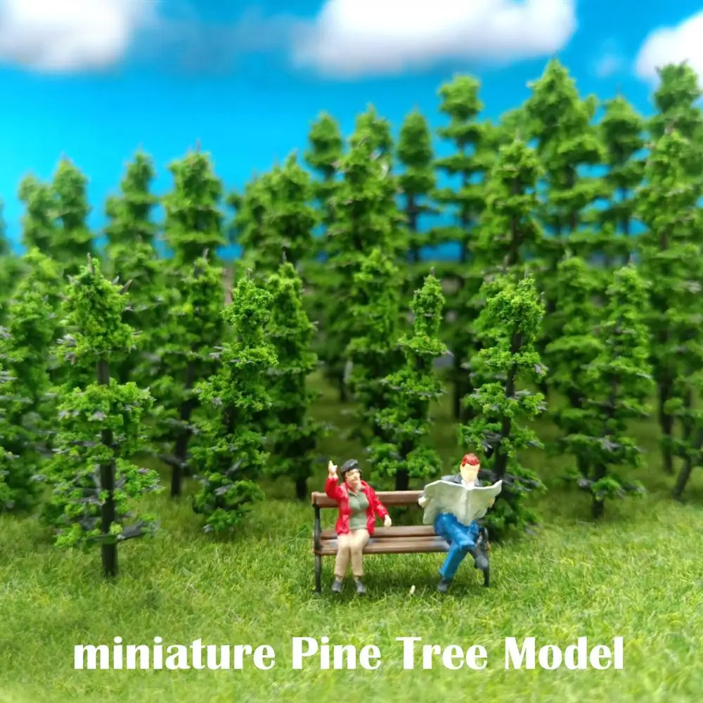  miniature Simulated Pine Tree Scene Model Tree Materials DIY Consumables for Train Sand Table Build