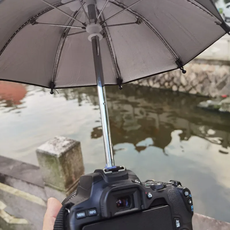 Guarda-chuva para Câmera Dslr com Tampa de Sapato Pára-sol Suporte para Canon Nikon Fuji Samsung Leica Sony Olympus Lumix Telefone sem Espelho - Image 3