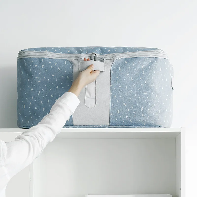 

Independent Design Fabric Cotton Quilt Bag Household-Blanket Clothes Organizing Folders Moving Doggy Bag 616G