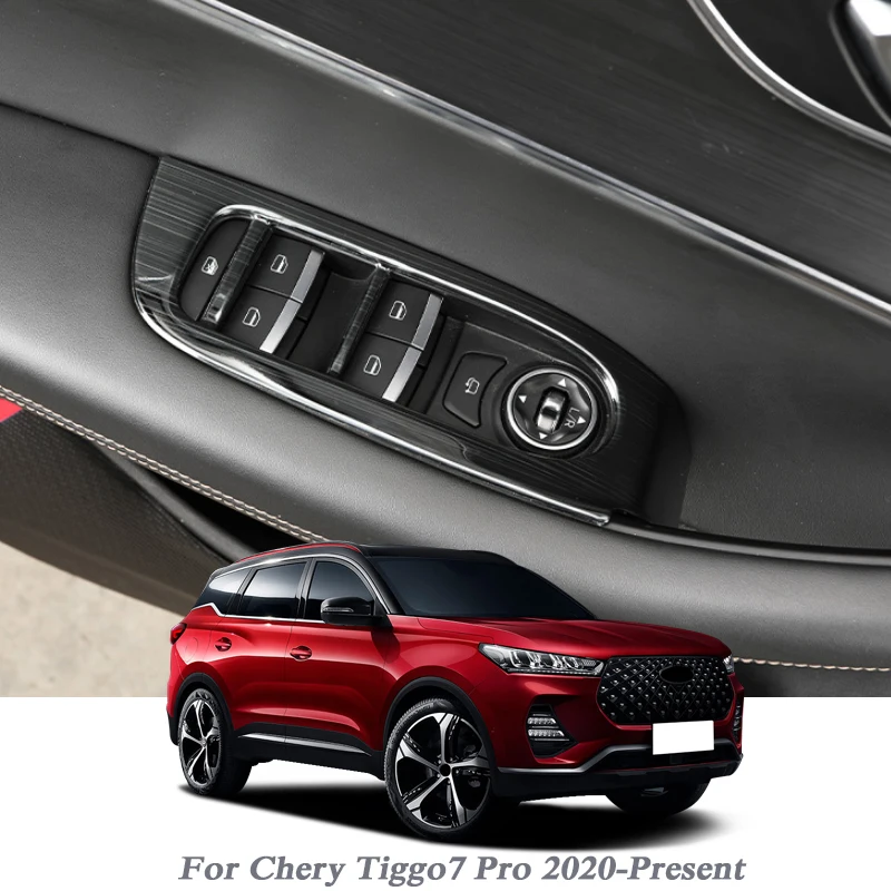 

Наклейка с блестками для стеклоподъемника и внутренней двери автомобиля Chery Tiggo 7Pro, 4 шт., 2020-настоящее время, аксессуары для интерьера автомобиля