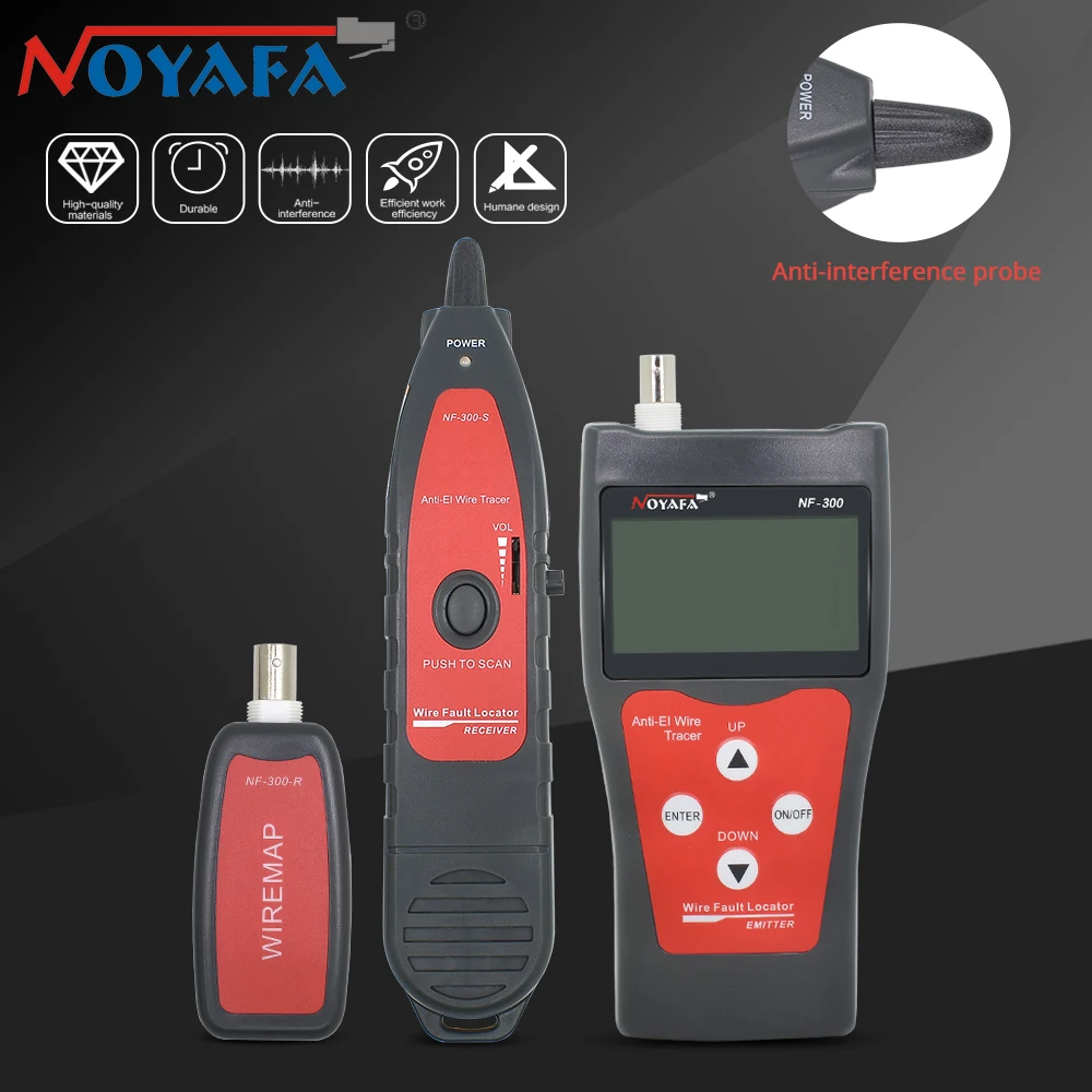 Noyafa-rastreador de Cable de NF-300, Detector de Cable, probador Lan profesional, Tester de Cable de red Poe, herramientas de red, buscador de cableado