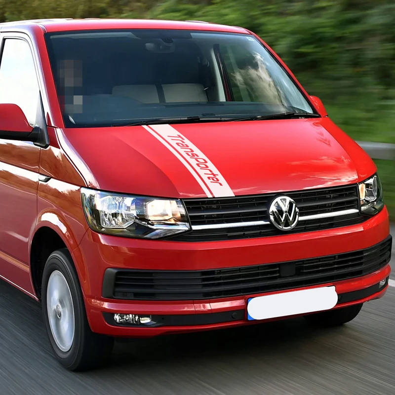 Car Hood Bonnet Stripes Auto Engine Cover Decor Sticker Per Volkswagen Transporter T4 T5 T6 Van Camper Sport Decalcomanie In Vinile