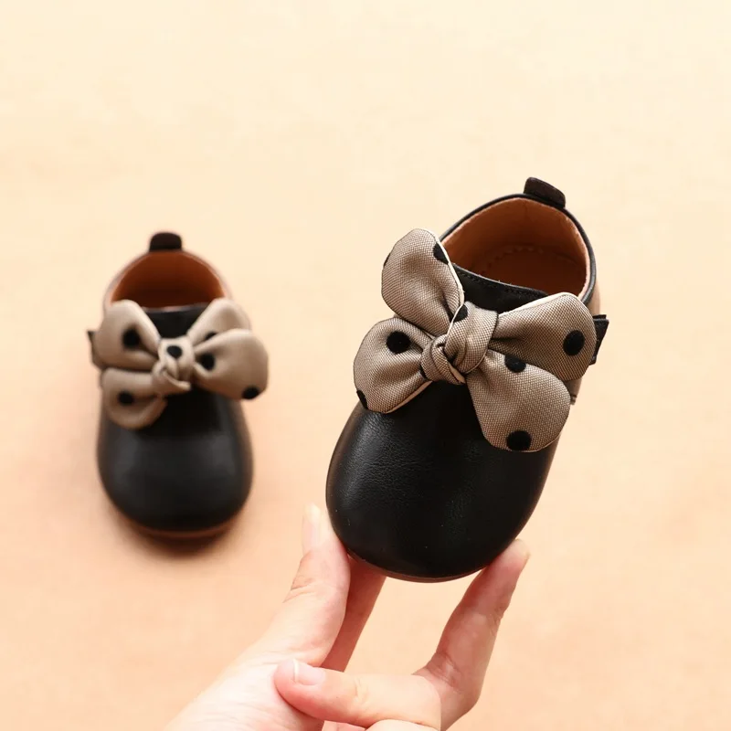 

Children's Shoes 1-2 Years Old Little Princess Shoes Girls Bow Single Shoes Toddlershoes Soft Bottom Baby Girls Shoes