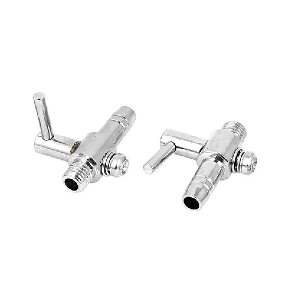 1Pc Control Valve Thread Stainless Steel Aquarium Air Flow Distributor Lever Control Valve Aquatics pet Supplies
