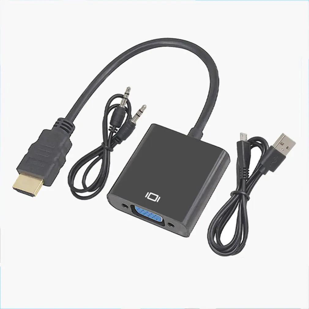 Выходные кабели конвертер адаптер Hdmi в Vga с аудио свинцом для Hdtv Pc Hdmi в Vga линия Поддержка 1080P Hdcp
