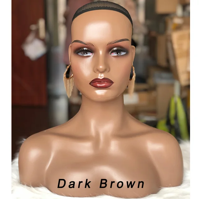 18in Manikins Head Mannequin Head With Shoulders Realistic Mannequin Head  for Display Manikin Head with Shoulder