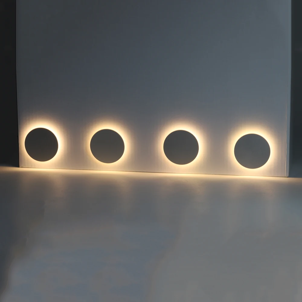 LED Recessed Wall Lamp 1W 12-24V IP67 Waterproof Outdoor Corridor Stairs Garden Home Lighting