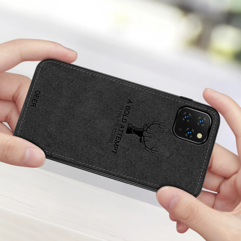 Роскошный мягкий ТПУ тканевый чехол для телефона для iPhone 11 Pro Max