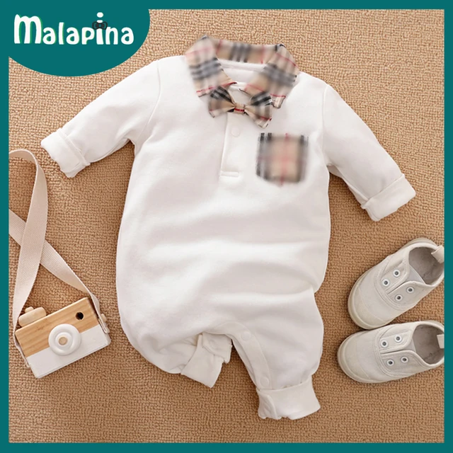 Malapina Baby Boy Romper Kids Summer Spring 0-24M Age Infant Gentleman Toddler Newborn Outfits Baby Girls Clothes 2021 72973 S4