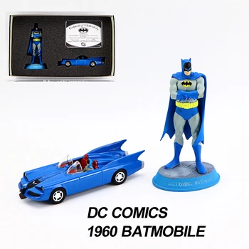

DC COMICS 1:43 SCALE 1960 BATMOBILE &HAND PAINTED STATUETTE CHASSIS ART COLLECTION
