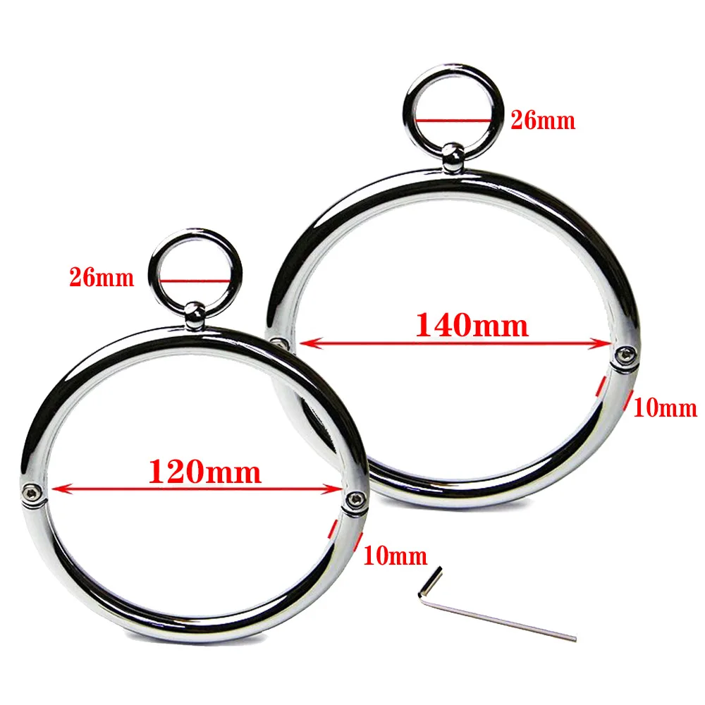 Stainless Steel Collar Neck Ring Slave BDSM Metal Collar Slave Bondage Positioning Bandage Fetish Adult Games Sex Toys For Woman sex party toys erotic sex toy sex toys sex bondage toys