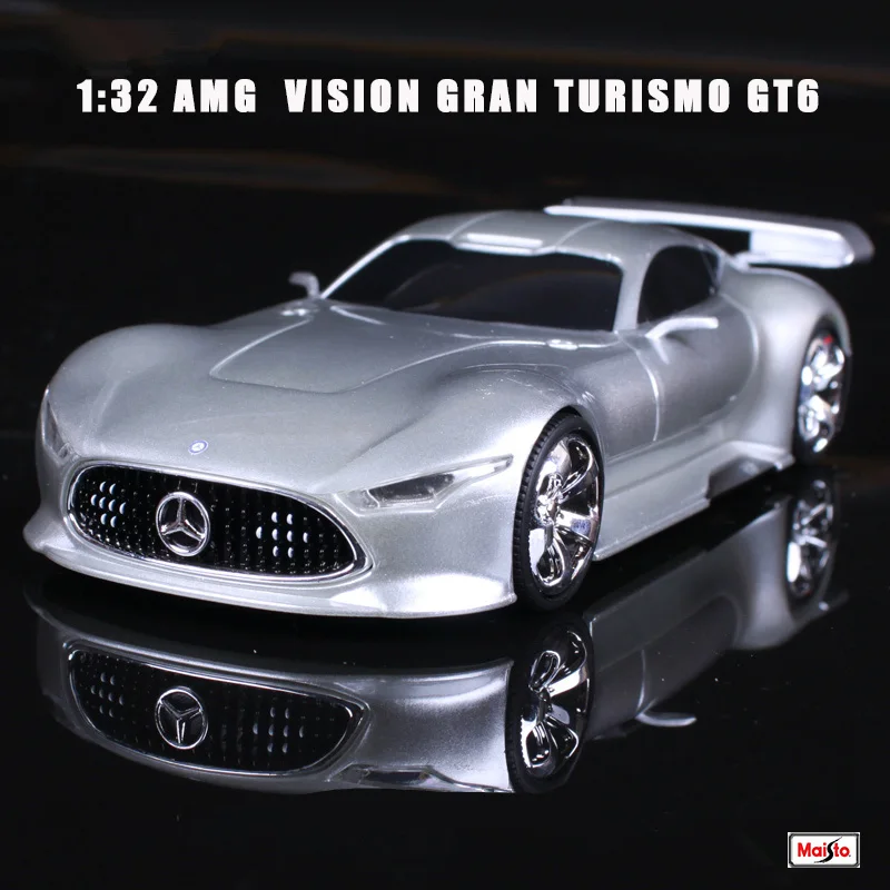 

Модель автомобиля Maisto 1:32 Mercedes Benz AMG Vision Gran Туризм GT6, модель литья под давлением, имитация автомобиля, украшение коллекции, подарок, игрушка