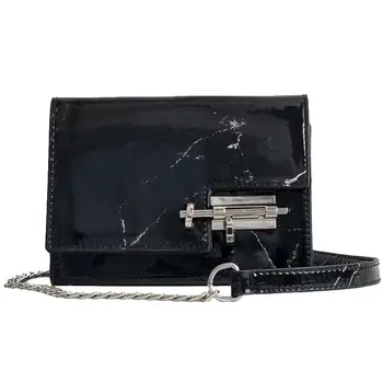 

Fashion Women Messenger Bags Unique Marble Grain Latch Lock Chain Faux Leather Shoulder Crossbody Phone Beach Bag for Girls