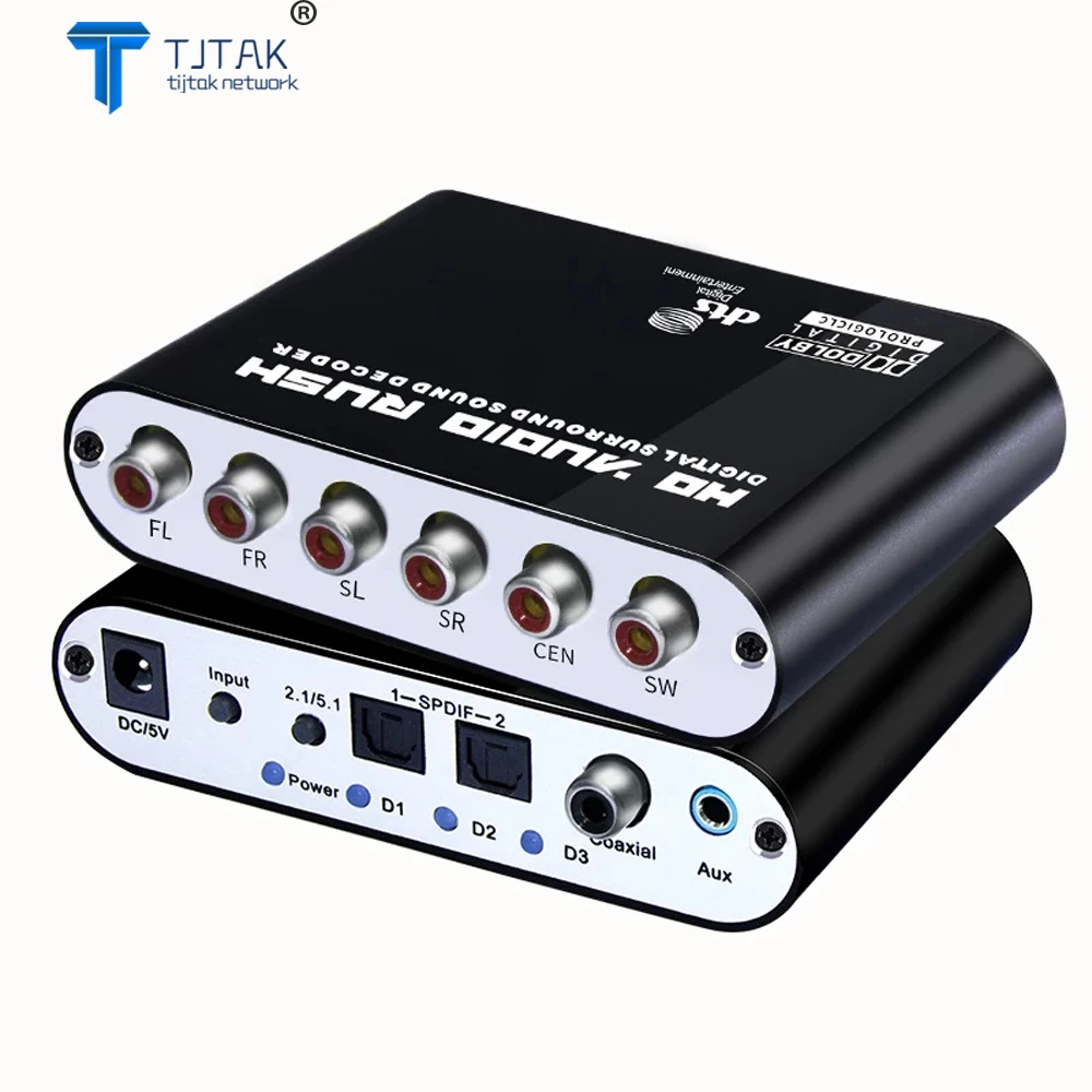 Caldecott 5 1 CH аудио декодер SPDIF коаксиальный к RCA DTS AC3 оптический цифровой усилитель