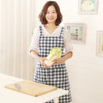 

Korean style cotton home kitchen cooking apron female fashion vest