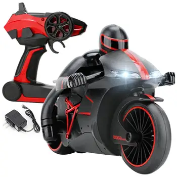 

2.4G 4CH Mini RC High Speed Drift Motorbike Motorcycle Model with Light Kids Robot RC Motorbike Toys for Gifts