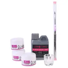 6 шт., полимерная пудра, акриловая жидкая стеклянная чашка для дизайна ногтей, кисть для рисования; ручка, набор, сделай сам, искусство ногтей, живопись, креативный женский домашний