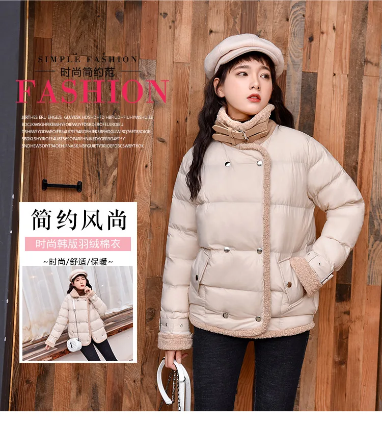 New Style down Jacket Cotton-padded Clothes Retro Hong Kong Style Versatile Cotton-padded Jacket