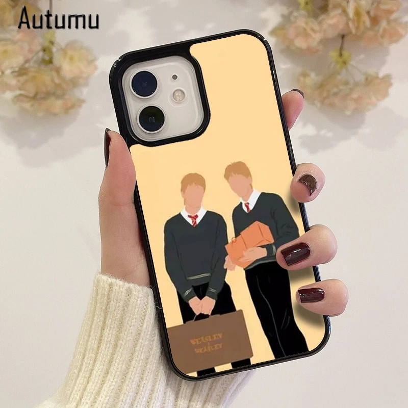 Phone Case for iPhone 12 13 mini X XS XR 11 Pro Max SE 2020 5 6S 7 8 Plus Samsung Galaxy S8 S9 S10 The Weasley twins Cover | Мобильные