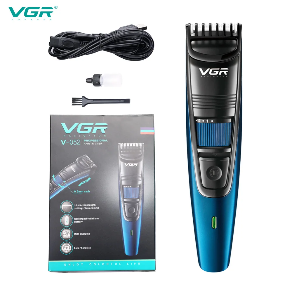 VGR 052 Hair Clipper Professional Personal Care USB Rechargeable  Barbershop Trimmer For Men Washing Barber Haircut Vgr V052 6
