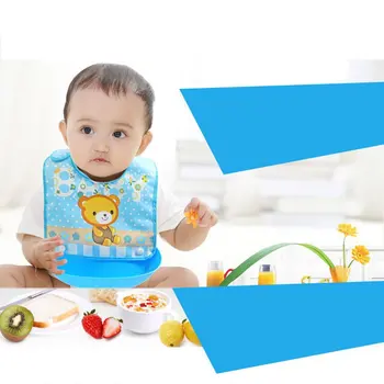 

Children's Bib Cotton Stereo Waterproof And Detachable Silicone Baby Mouth Towel Baby Eating Bib Baby Food Bag Baby Feeding