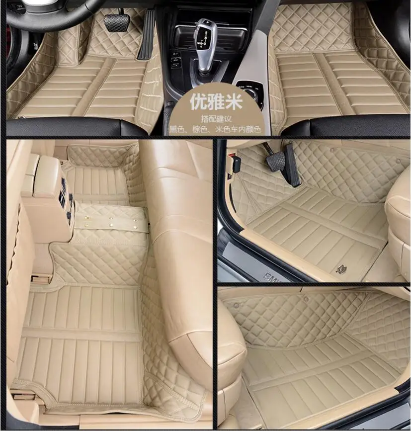 3D Роскошные слякоть коврики коврик для ног коврик для Nissan Patrol Y62 7 мест 2011 2012 2013(7 цветов