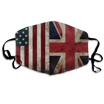 

NiYoung Ideal Gift - Women Men Boys Girls Dustproof USA UK Flag Half Face Mouth Mask Breathable Mouth Muffle for Cycling,