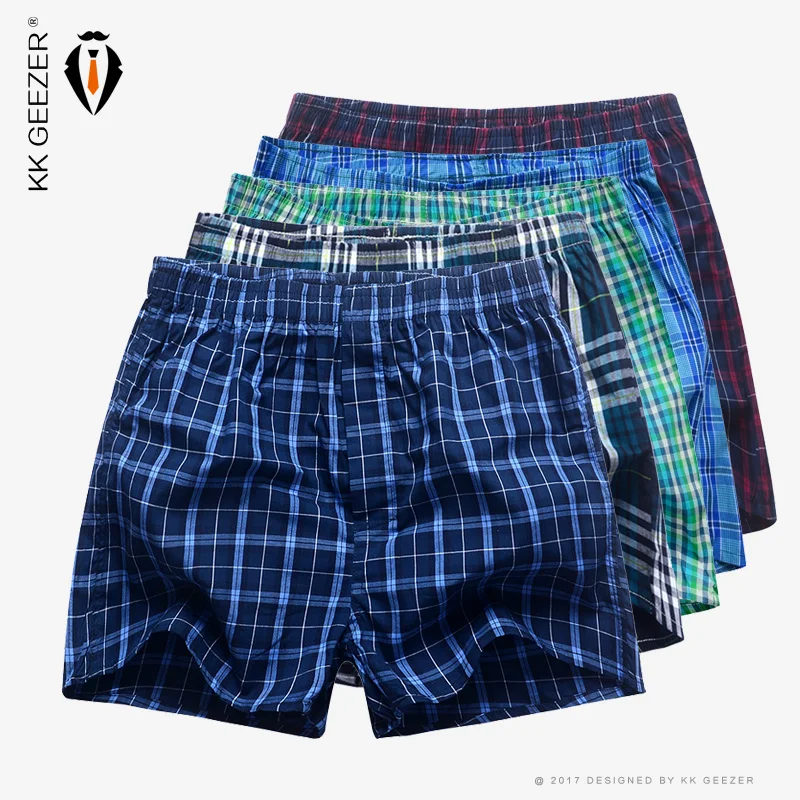 Actief weten Weg 5 Pcs/lot Mens Underpants Boxers Plaid Shorts 100% Cotton Fashion Underwear  Soft Boxer Male Panties Comfortable Breathable - Boxers - AliExpress