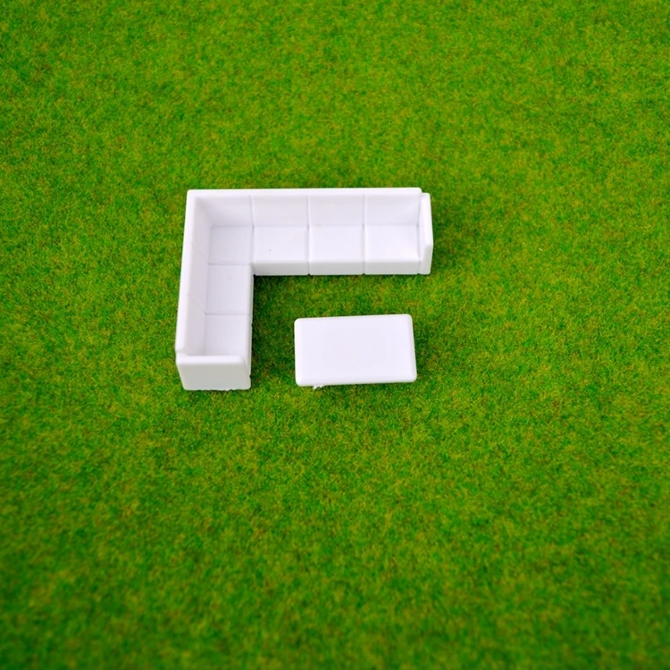 20X миниатюрный Диванный комплект для отдыха 1:50 шкала модельная софа со столом кукла дом расположение пейзажей